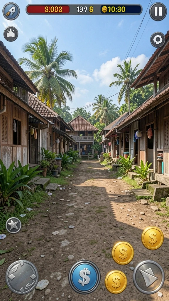 Tangkapan layar menampilkan pemandangan indah dalam permainan.