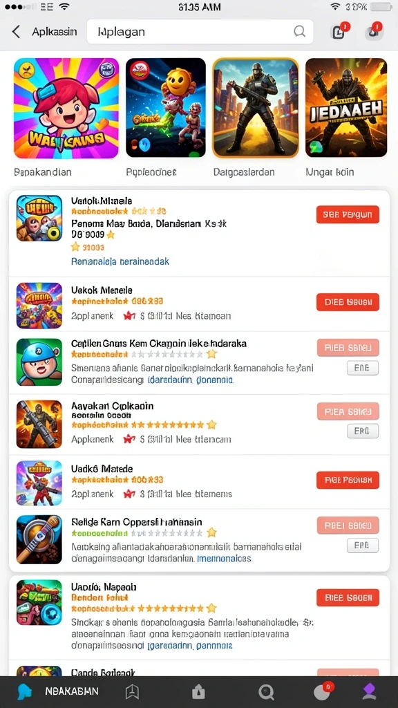 Tampilan antarmuka yang menarik dan user-friendly.