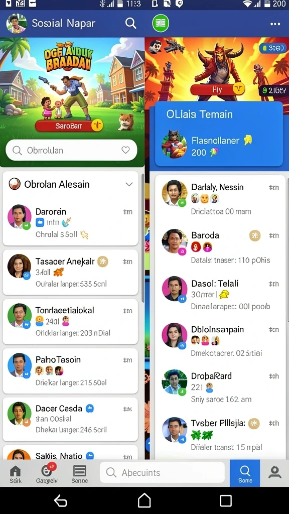 Menampilkan karakter utama yang siap berpetualang.