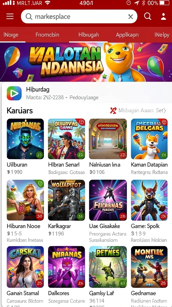 Tampilan awal game yang memukau dan interaktif.