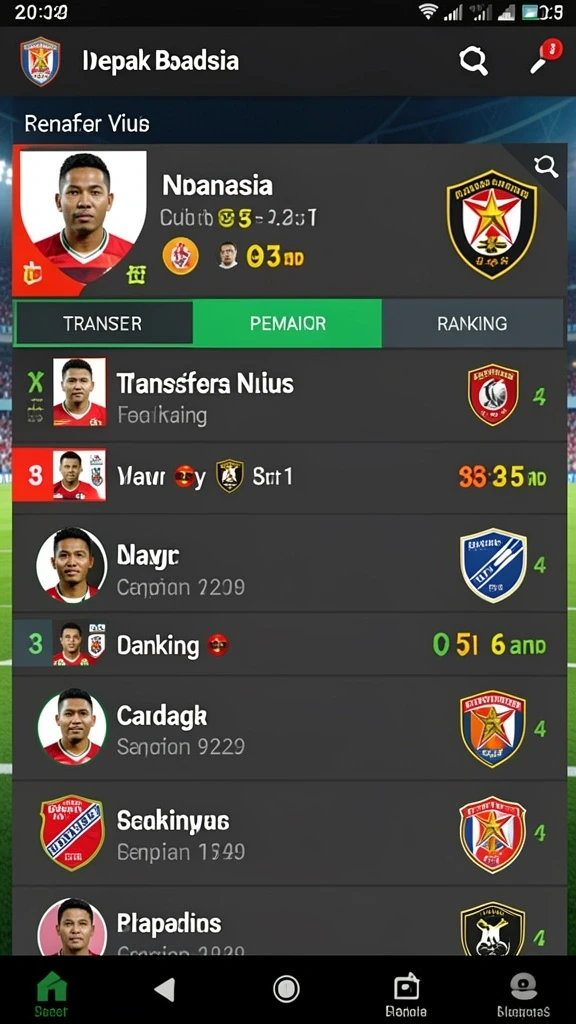 Menu permainan yang mudah dinavigasi.